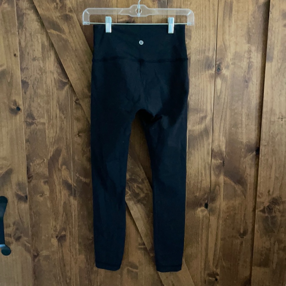 Lululemon Wunder Under Full-on Luon black high rise crop